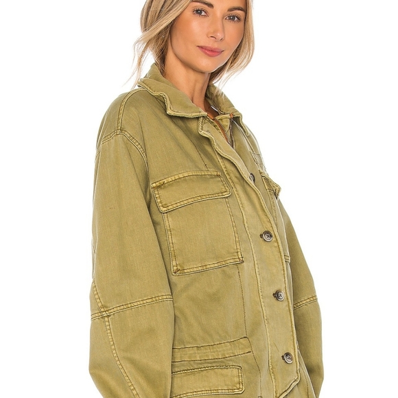Free People Women's Army Military Jacket Sz,M - Picture 6 of 12